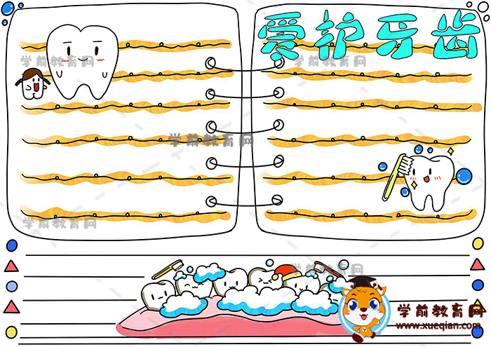 愛護(hù)牙齒手抄報(bào)